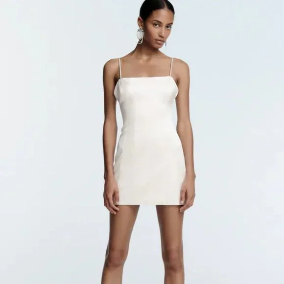 white denim.dress Sheriden Collared Mini Denim Dress - White